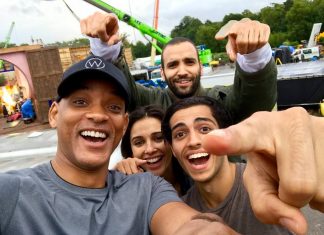 Will Smith divulga foto com elenco do live-action de ‘Aladdin’